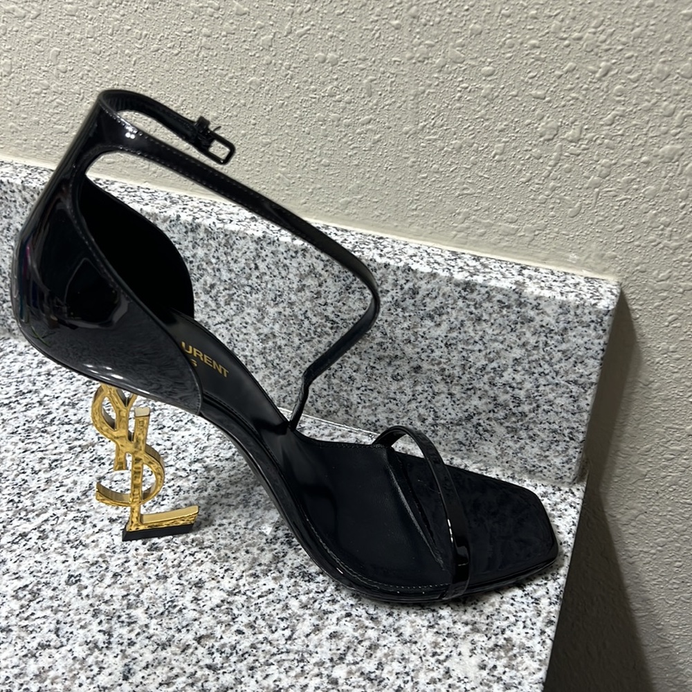 YSL YVES SAINT LAURENT Opyum Golden Heels size 40